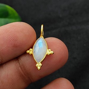 Colgante de Piedra Preciosa Marquise Chapado en Oro |   Conector de Piedras Multicolores |   Fornituras de Joyería Hechas a Mano al por Mayor - Product Image 6