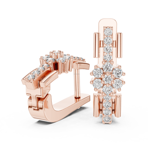 Gemelos día joyas CUBIC ZIRCONIA 18K Oro esterlina Oro Lujo Diamante Humedad Pendientes - Product Image 1