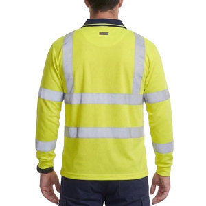 OEM Wholesale Price High Visibility Safety Polo Shirts Breathable Moisture Wicking Industrial Workwear Custom Logo Polo Shirts - Product Image 2