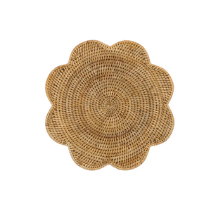 <b>Coffee</b> Shop Rattan Placemat Hand-Woven Round <b>Table</b> Mat for <b>Rustic</b> Cafe Decor Sustainable Woven Fiber Plate - Product Image 2