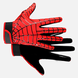 <b>Spider</b>-<b>Man</b> Style Full Finger Non-Slip Outdoor Sports <b>Gloves</b> Red Black Web Pattern Polyester Drawstring Closure Unisex - Product Image 6