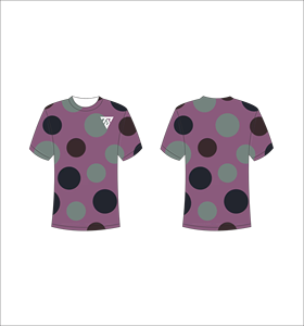 เสื้อยืดผู้ชายลายจุด แขนสั้น คอกลม ระบายอากาศได้ดี ทรงปกติ สวมใส่สบาย พิมพ์ลายด้วยเทคนิค Sublimation Transfer Print - Product Image 1