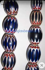 Cuentas Azules Chevron Hechas a Mano, Mezcla de Vidrio de Murano y Cristal, Cristal Natural Suelto para Fines Decorativos - Product Image 6