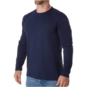 T-shirt de sport à manches longues pour homme, respirant, extensible, col rond, pour l'entraînement, la gym, ou le quotidien - Product Image 1