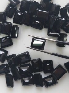 Natural <b>Black</b> Onyx 10x8MM Octagon Cut Best Quality Loose Gemstones for Jewelry Making - Product Image 6