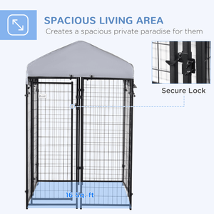 Cuccia per Cani con Opzioni di Gabbie Grandi e Piccole, Trasportino in Metallo e Ferro per Animali Domestici, Cuccia XL per Gatti e Animali Domestici, Confezionata con Vassoio in Legno - Product Image 2