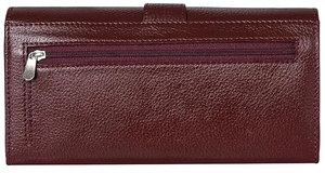 Portefeuilles à main en cuir véritable pour femmes, porte-cartes longs à double fermeture éclair, porte-téléphone portable, pochette à main pour dames - Product Image 2