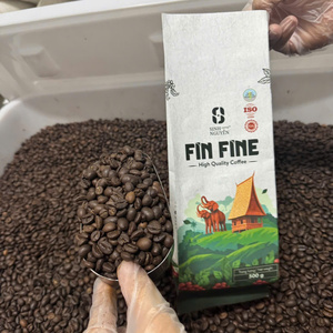 OEM กาแฟโรบัสต้าคั่วเข้ม 100% กลิ่นช็อกโกแลต รสชาติเข้มข้น บรรจุถุง 1 กก. สำหรับชงกาแฟแบบฟิลเตอร์  ผู้จัดจำหน่ายจากเวียดนาม - Product Image 1