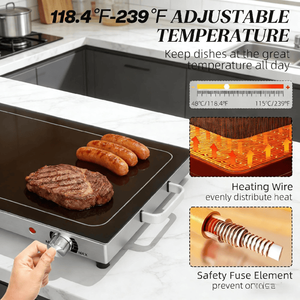 Bandeja Eléctrica para Calentar y Mantener la Comida Caliente, Equipo Esencial de Cocina - Product Image 4
