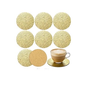 High Quality Hammered Copper Serving Coaster Sets of 6 Pcs Coaster With Copper Finished Handcrafted Coaster For Water Coffee - Product Image 4