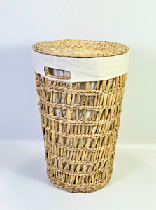 Cesto de Ropa Redondo Ovalado de Primera Calidad, Gran Tamaño, Estilo Rústico, Organización para Hotel, Villa, Restaurante - Product Image 2