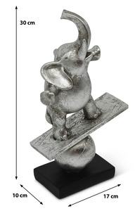 Metal <b>Elephant</b> Sculpture Balance Board Artistic Handmade Eco-Friendly Durable <b>Decor</b> for Tabletop Display Contemporary Style - Product Image 4