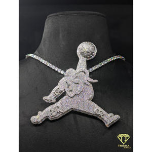 Luxury Basketball Player Pendant Fully Iced VVS Moissanite Diamonds 925 Sterling Silver Hip Hop Jewelry GIA Certified Gift - Product Image 3