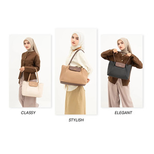 Bolso Tote Minimalista para Mujer, Marca Hody, de Nailon Premium con Cierre de Cremallera, Color Beige, Estilo Casual, Forma Trapezoidal, Auténtico, para el Día de San Valentín - Product Image 6