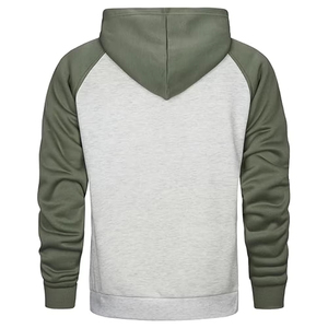 Sudadera con Capucha para Hombre, Color Sólido, Algodón, Felpa Francesa, Manga Raglán, Estilo Casual, Corte Regular, Ropa de Otoño - Product Image 2