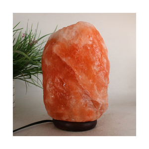 Lampe de sel de l'Himalaya rouge, cristal naturel, lumière décorative de table pour chambre, bureau, salon, chevet, décoration intérieure, lumière chaude et douce - Product Image 6