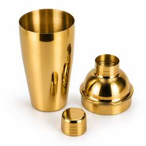 Shaker à cocktails en métal doré 550 ml, style Boston, outil de bar de luxe, utilisation à domicile - Product Image 3