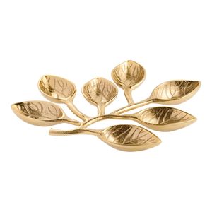 Plat de service contemporain en aluminium en forme de feuille pour les fêtes à domicile et la décoration d'événements - Product Image 2