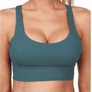 Sujetador deportivo de yoga de alta calidad para mujer, talla grande, color verde azulado, de alto soporte, espalda cruzada, el más vendido al por mayor - Product Image 3