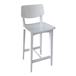 Solid Teak Wood Bar Chair with <b>Backrest</b> Home Furniture Modern Design - Product Image 1