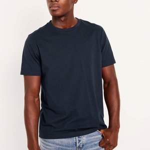 T-shirt pour homme, coupe classique, logo sur le devant, pur coton, manches courtes, 220 GSM, séchage rapide, respirant, couleurs basiques, décontracté - Product Image 5