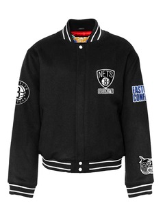 เสื้อแจ็คเก็ตวูลวาร์ซิตี้ บรู๊คลิน เน็ตส์ สีดำ - Product Image 1