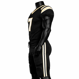 Uniforme de football américain personnalisé avec logo sublimé, respirant, antibactérien, en polyester, pour adultes, avec protections, taille élastique, tailles personnalisées - Product Image 2