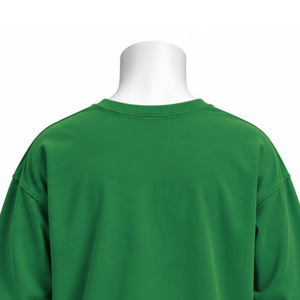 Camiseta de Manga Larga Oversize Verde Bosque con Efecto Lavado, Hombros Caídos, Estilo Casual Urbano, Ajuste Relajado - Product Image 4