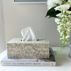 MUST ORDERED Mother of Pearl Tissue Box Cover Eco Friendly Handmade Shell Inlay Tissue Holder Decorative Tissue Box for Home - Product Image 5