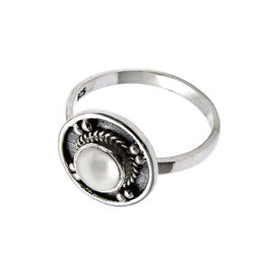 Anillos de Perlas de Agua Dulce Hechos a Mano, Plata de Ley 925, Precio al por Mayor, Joyería Bohemia, Engaste en Bisel, Suministro Directo Clásico - Product Image 1