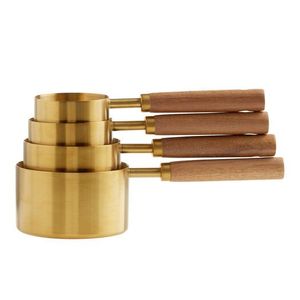 Elegantes Tazas Medidoras de Cobre Puro con Mango de Madera, Utensilios de Cocina para Repostería, Venta al por Mayor, Proveedor OEM ODM, India - Product Image 6