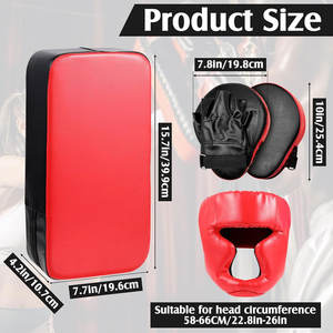 ชุดอุปกรณ์ชกมวย 10 in 1 พร้อมแผ่นรองเตะ แผ่นโฟกัสสำหรับเทควันโด ถุงมือชกมวย MMA  พร้อมอุปกรณ์ป้องกันศีรษะและสายรัดข้อมือ - Product Image 6