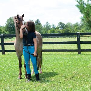 Horsekraft Kids Breeches Stretchable Cotton Spandex <b>Fabric</b> <b>Suede</b> Knee Patch Breathable Equestrian Clothing for Riding Indian - Product Image 3