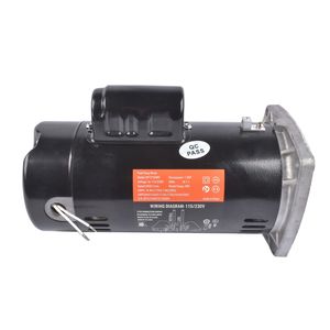 Motore per Pompa Acqua Piscina 1.5 HP 115/230V Flangia Quadrata Monovelocità Esterno in Plastica - Product Image 4