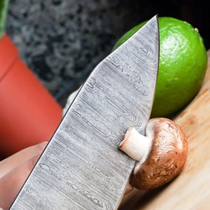 Damascus Steel <b>Knife</b> <b>Set</b> 5-Piece Wooden Handle Handmade <b>Sharp</b> Chef <b>Knives</b> 8-9.9in Ambidextrous Straight Edge - Product Image 5