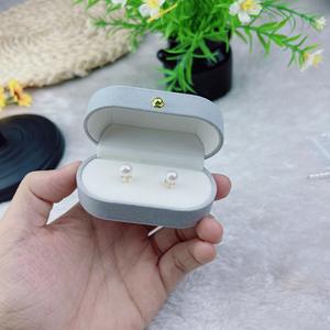 Pendientes de Perlas Akoya de Agua Dulce de 6-8 mm, Forma de Bombilla Pequeña, Espejo, Luz, Blanco Exquisito, Aguja de Plata Pura, Perfectamente Redondos - Product Image 3