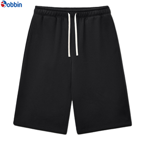 Pantalones Deportivos Cómodos para Hombre, Estilo Urbano, Color Gris, 350 g/m², Felpa Francesa, Cintura Elástica, 3/4 de Longitud, Pierna Ancha, Estilo Holgado - Product Image 4