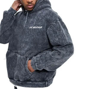 Conjunto Deportivo Casual para Hombre, Estilo Streetwear, Sudadera con Capucha y Pantalones, Lavado Ácido, Estilo Moderno - Product Image 4