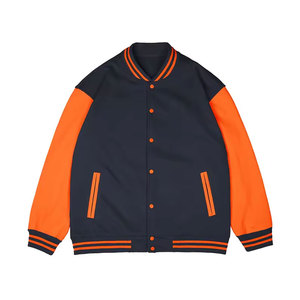 Plus size men's versity jackets wholesale blank Varsiti jackets custom logo <b>plain</b> letter man varsity jacket for men - Product Image 2