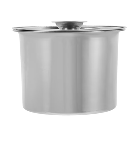 Azucareros de Acero Inoxidable Ecológicos con Diseño Impresionante, Tapa y Cuchara, Superficie Lisa, Asa de Latón Hecha a Mano, Alta Calidad - Product Image 2
