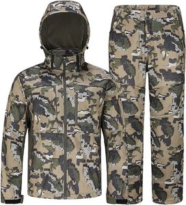 Ensemble veste et pantalon de chasse camouflage pour homme, softshell imperméable, vêtements d'extérieur à manches longues, vêtements d'hiver - Product Image 1