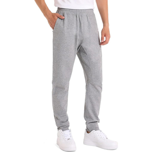 Pantalon de sport personnalisé pour homme, coupe athlétique, anti-transpiration, uni, en mélange coton-polyester - Product Image 1