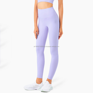 Mallas de Yoga transpirables sin costuras de alta calidad, pijama deportivo estirable para mujer, mallas de gimnasio, mallas de entrenamiento con logotipo personalizado 2024 - Product Image 4