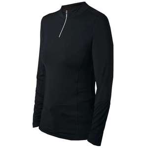 Chemise d'équitation pour femme à manches longues avec fermeture éclair, tissu respirant anti-UV, logo personnalisé, couche de base pour l'équitation - Product Image 5