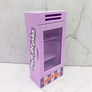 1:12 Scale Purple <b>Mini</b> Fridge Drink <b>Cooler</b> ABS Dollhouse Furniture Toy for Miniature Scene Setup - Product Image 2