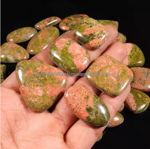 100% cabujón de Unakita Natural mezcla de tamaños y formas piedras preciosas sueltas cabujón de Unakita precio al por mayor lote joyería hecha a mano - Product Image 5