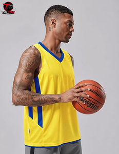 Men TriPro Sports Basketball Jersey Sleeveless V Neck Reversible Mesh Quick Dry Team Uniform Custom Logo Sports <b>Top</b> All Seasons - Product Image 5