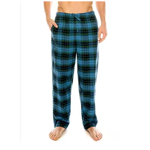 Wholesale <b>Men's</b> Casual Cotton Flannel Pants 3 Colors Plaid Plus Size Sleepwear Breathable Drawstring Trousers <b>Pyjamas</b> for <b>Men</b> - Product Image 1