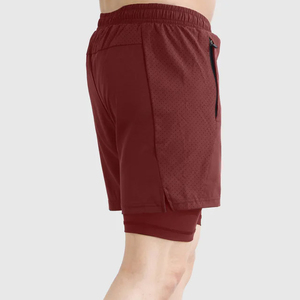 Pantalones Cortos Deportivos Personalizados para Hombre, para Competencia de Fisicoculturismo, 2 en 1 - Product Image 2