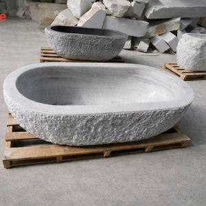 Bañera independiente moderna de superficie sólida - Bañera de resina de piedra para baño de lujo de Vietnam - Product Image 1